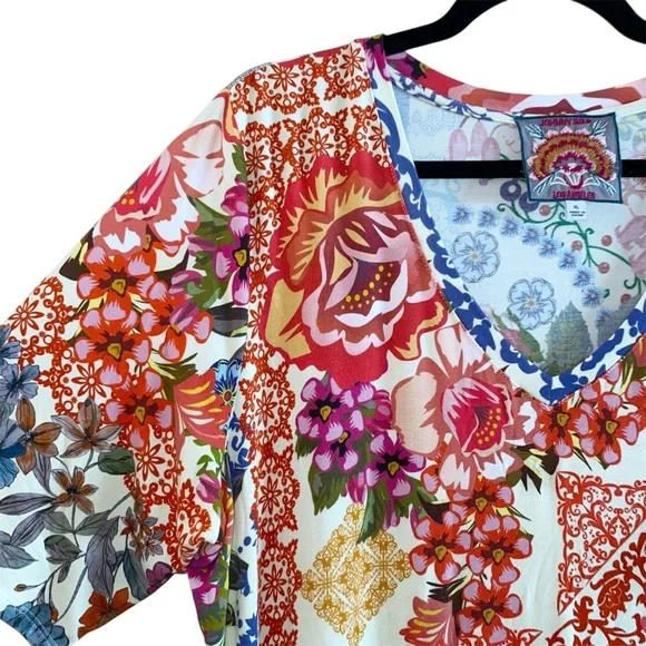 Johnny Was Tango Maxi T-Shirt Midi Length Patchwork Dress Size XL - Picture 5 of 16